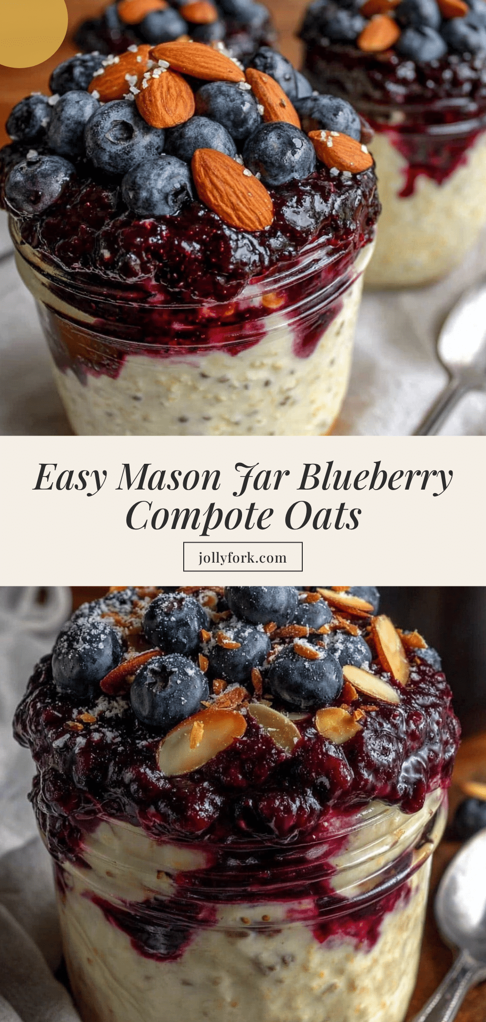 blueberry compote overnight oats recipe