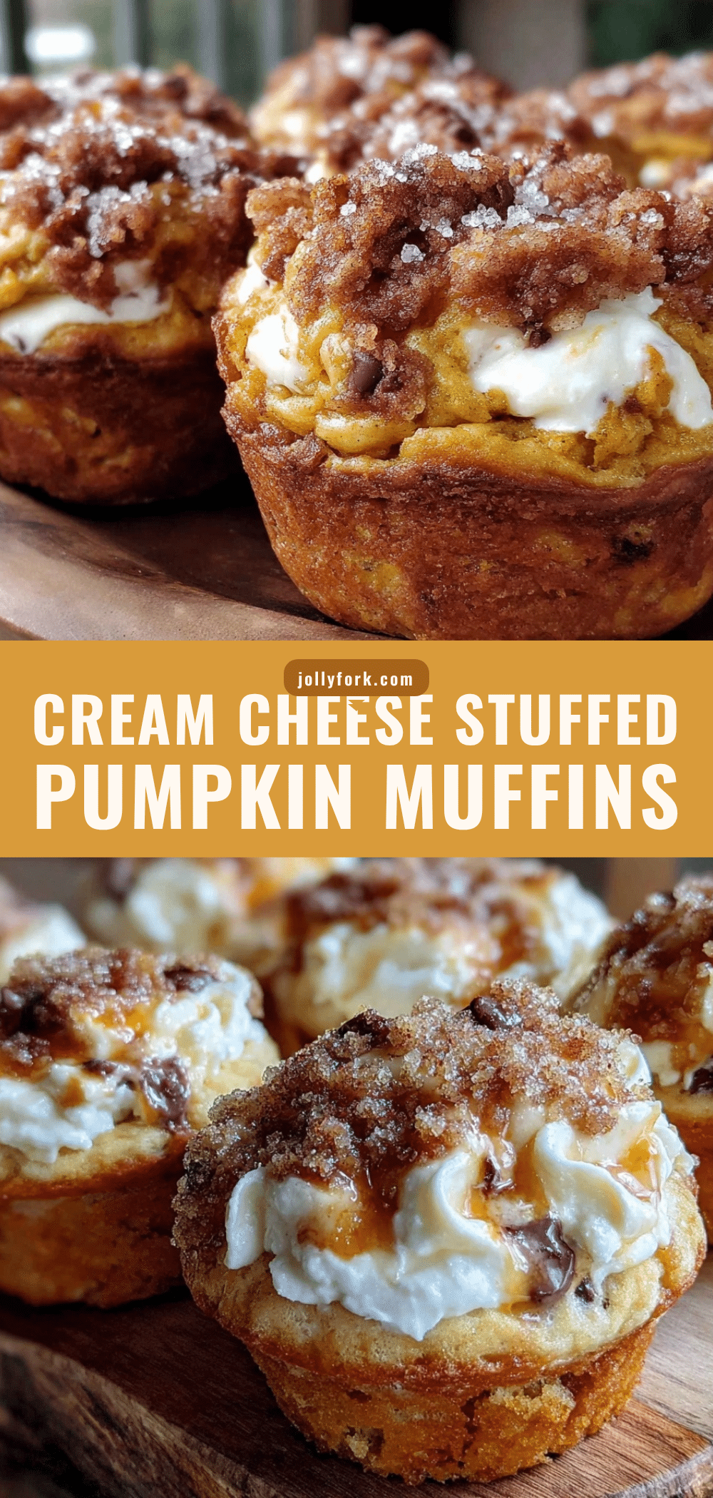 cream cheese stuffed pumpkin chocolate chip muffins recipe