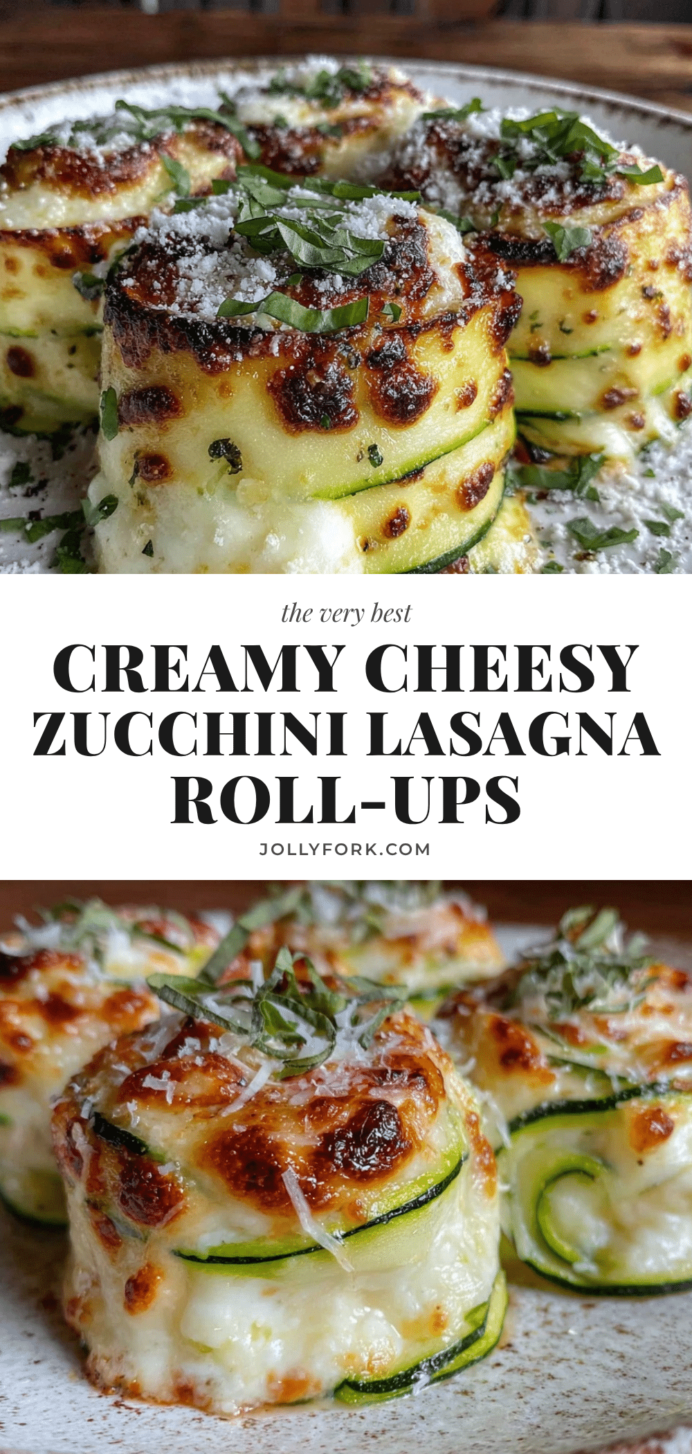 creamy cheesy zucchini lasagna roll-ups recipe