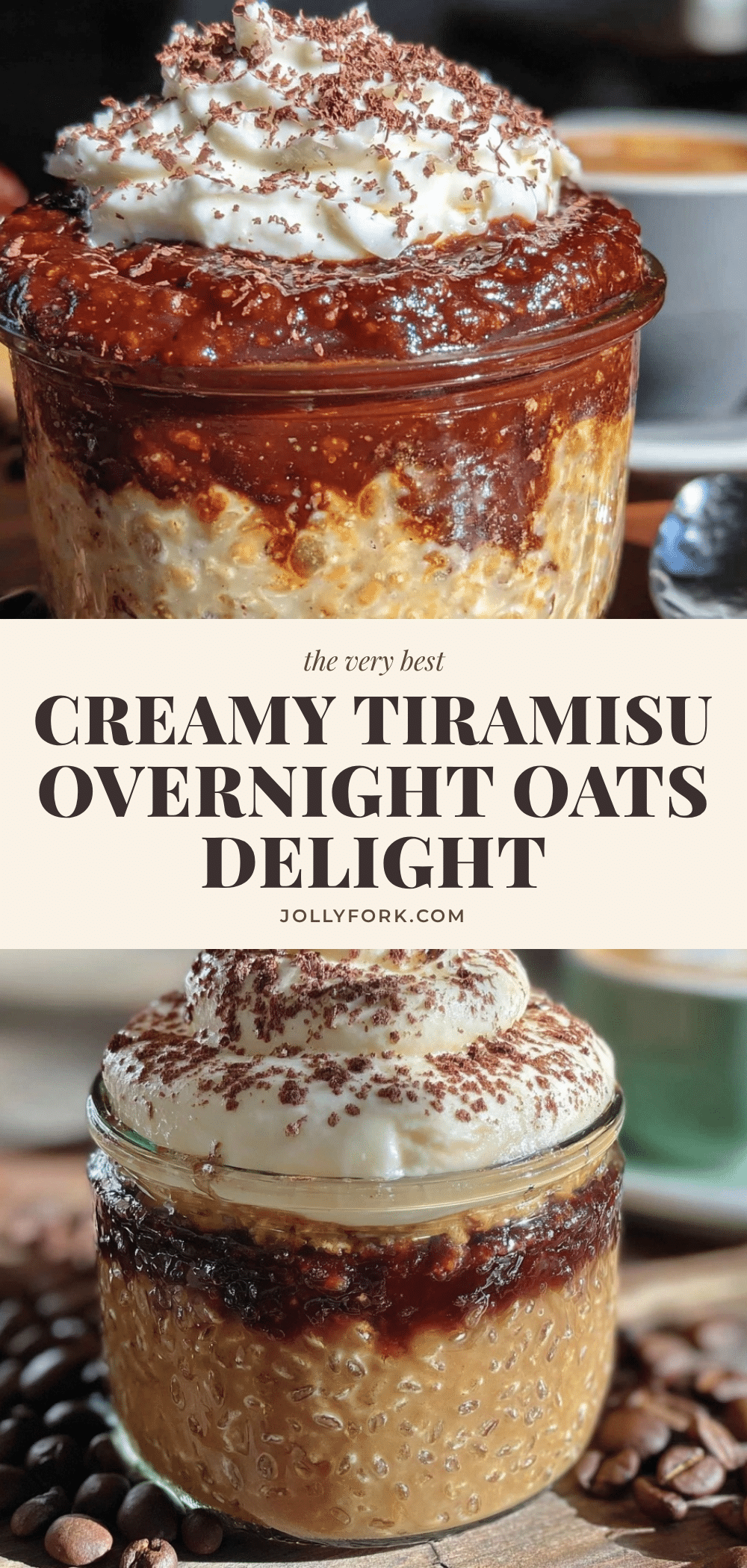creamy tiramisu overnight oats recipe