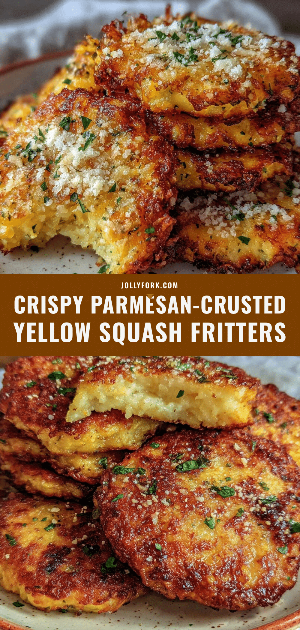 crispy Parmesan-crusted yellow squash fritters recipe