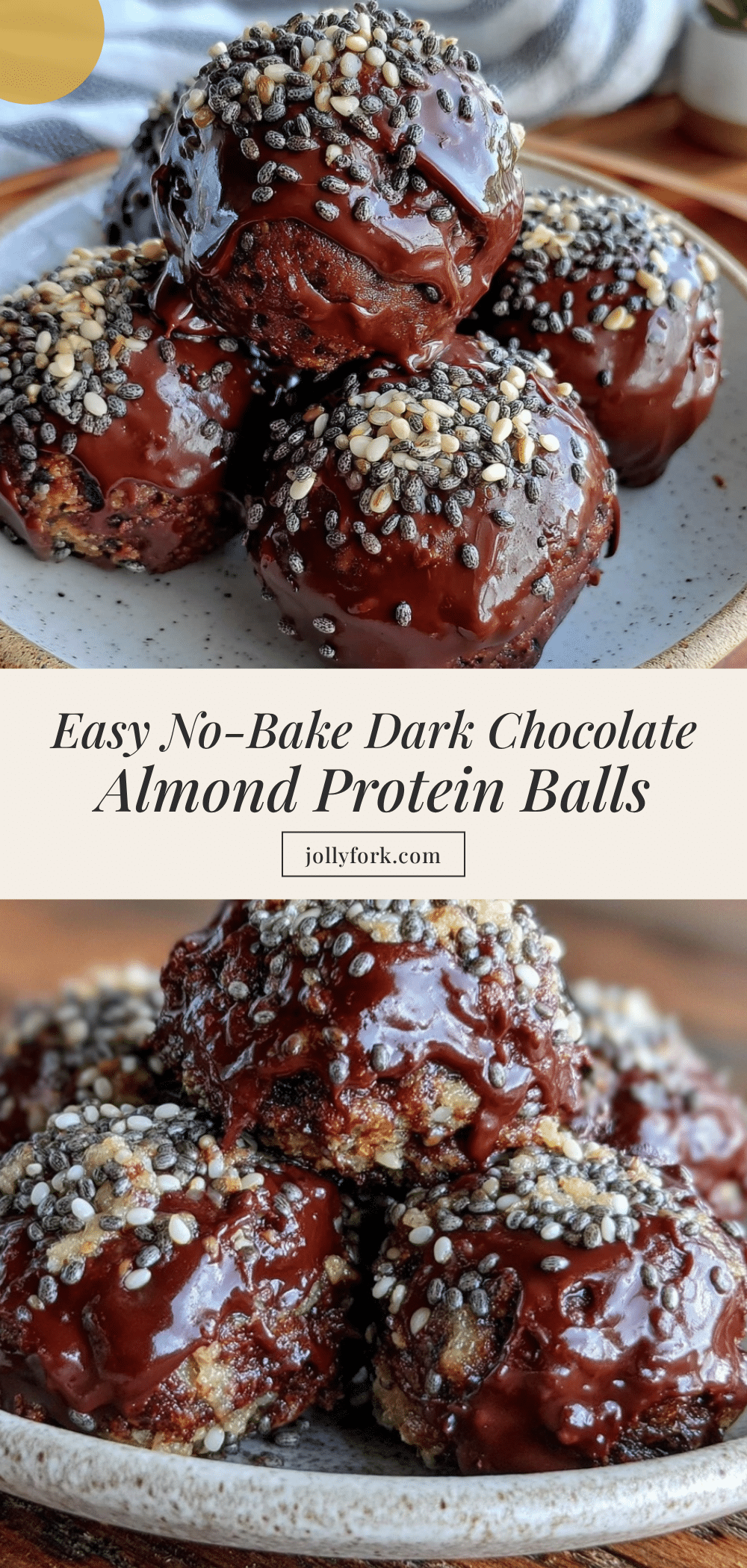 dark chocolate almond butter protein balls recipe