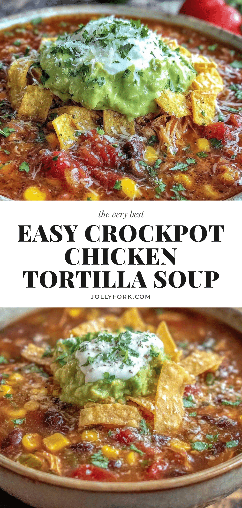 easy crockpot chicken tortilla soup recipe