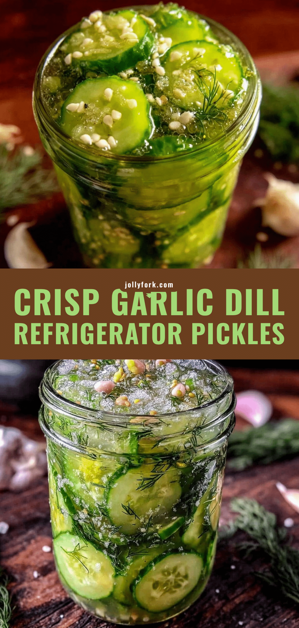 fresh garlic dill refrigerator pickles recipe