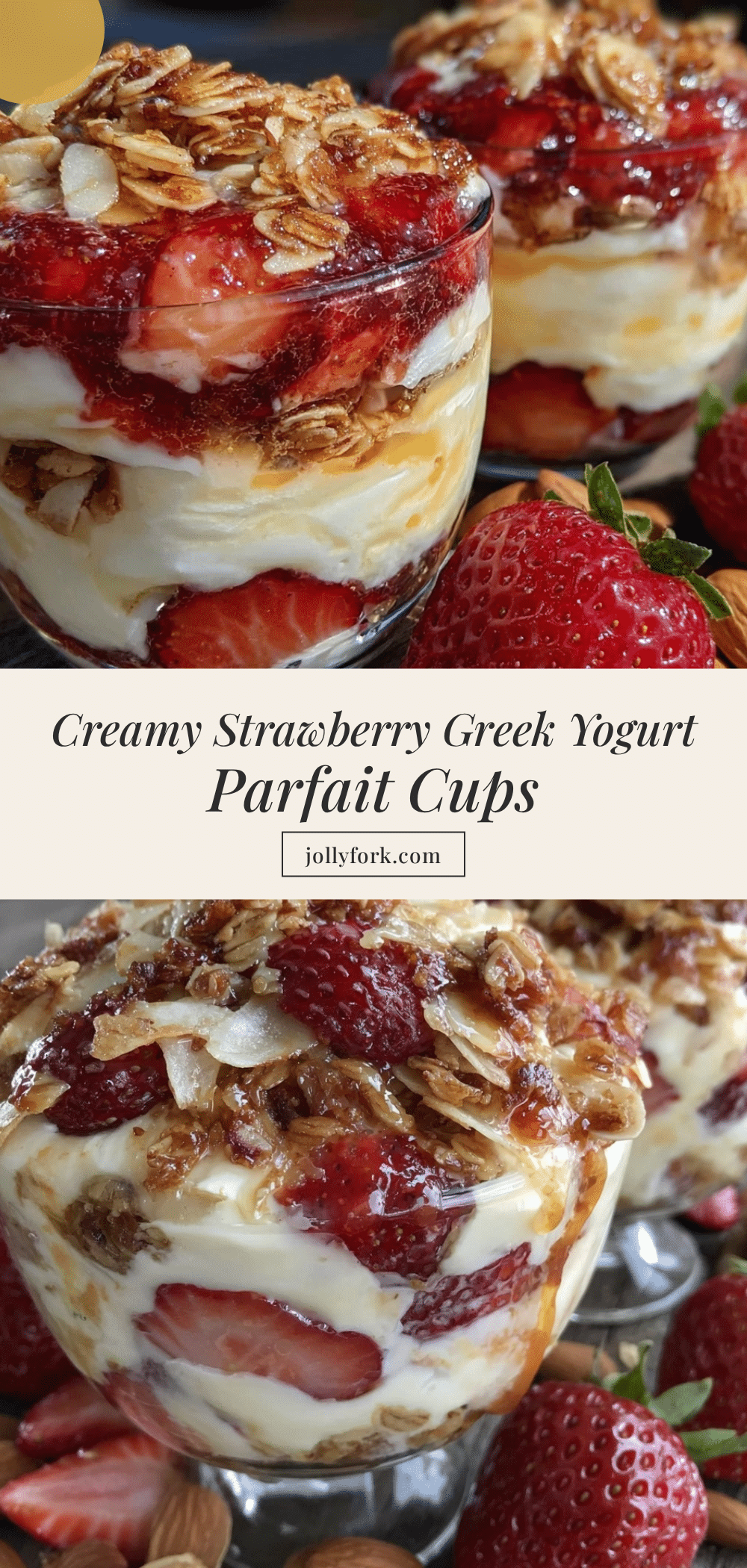 Fresh Strawberry Greek Yogurt Parfait Cups recipe