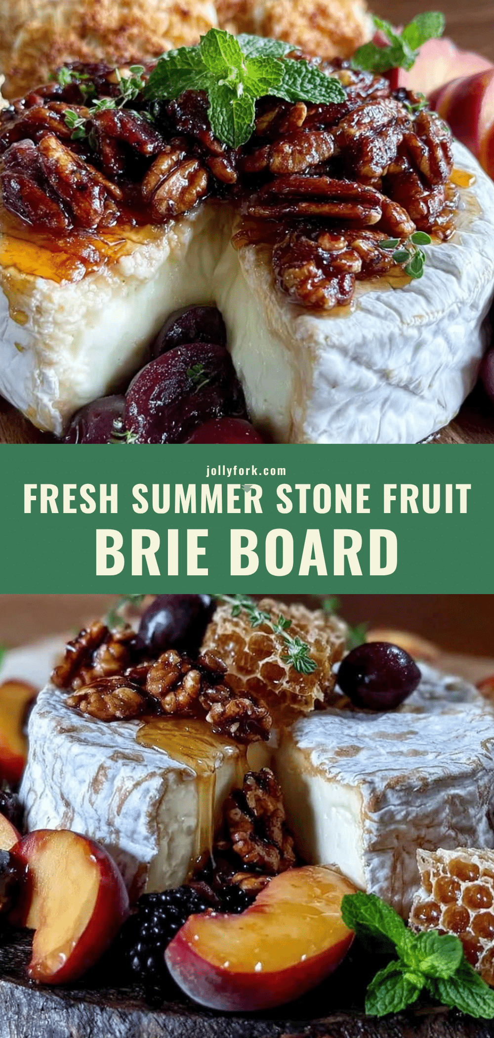 Fresh Summer Stone Fruit Brie Charcuterie Board recipe