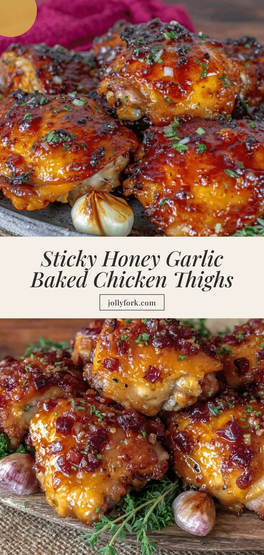 honey garlic baked chicken thighs recipe