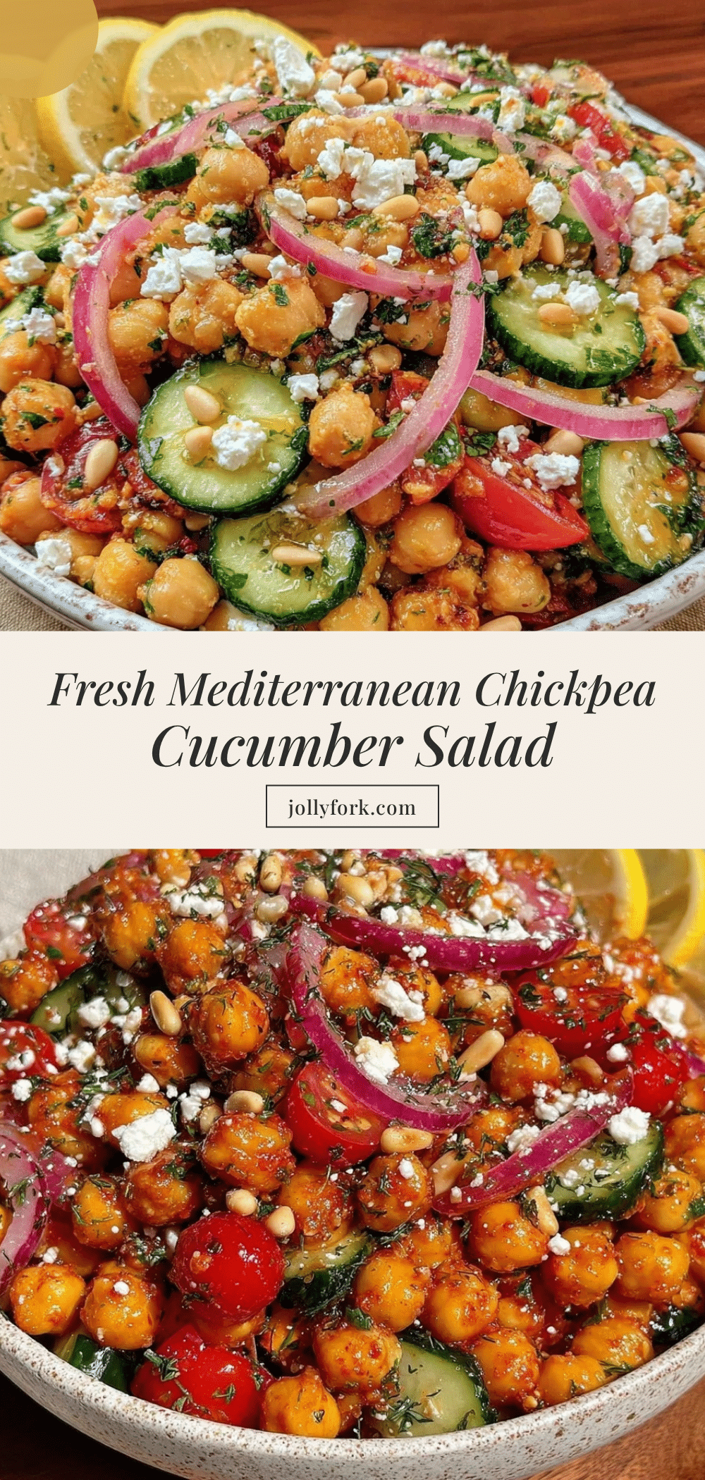 Mediterranean Chickpea and Cucumber Salad recipe
