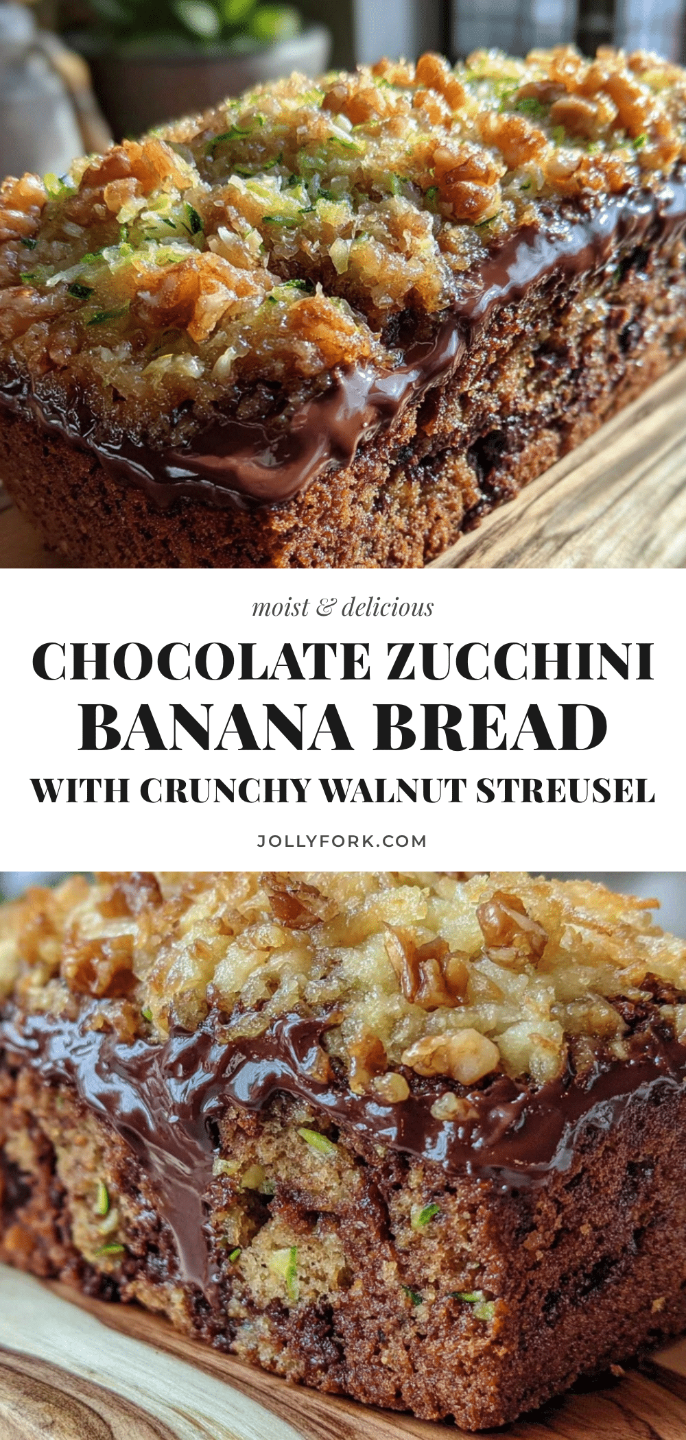 moist chocolate zucchini banana bread recipe