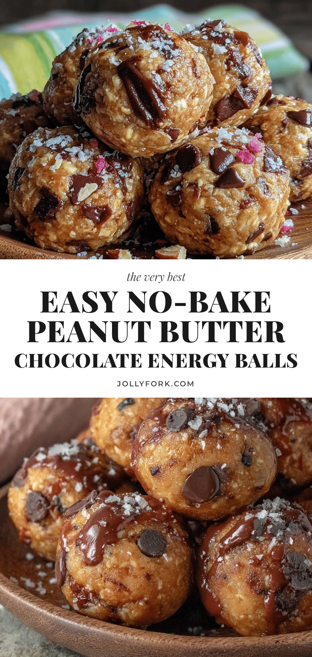 no-bake peanut butter chocolate energy balls recipe