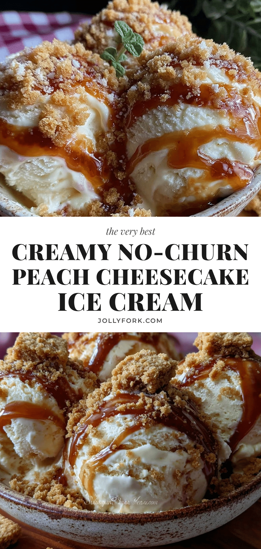 no-churn peach cream cheese ice cream recipe