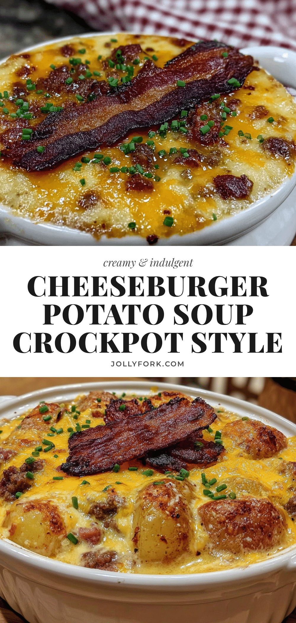 creamy crockpot cheeseburger potato soup recipe