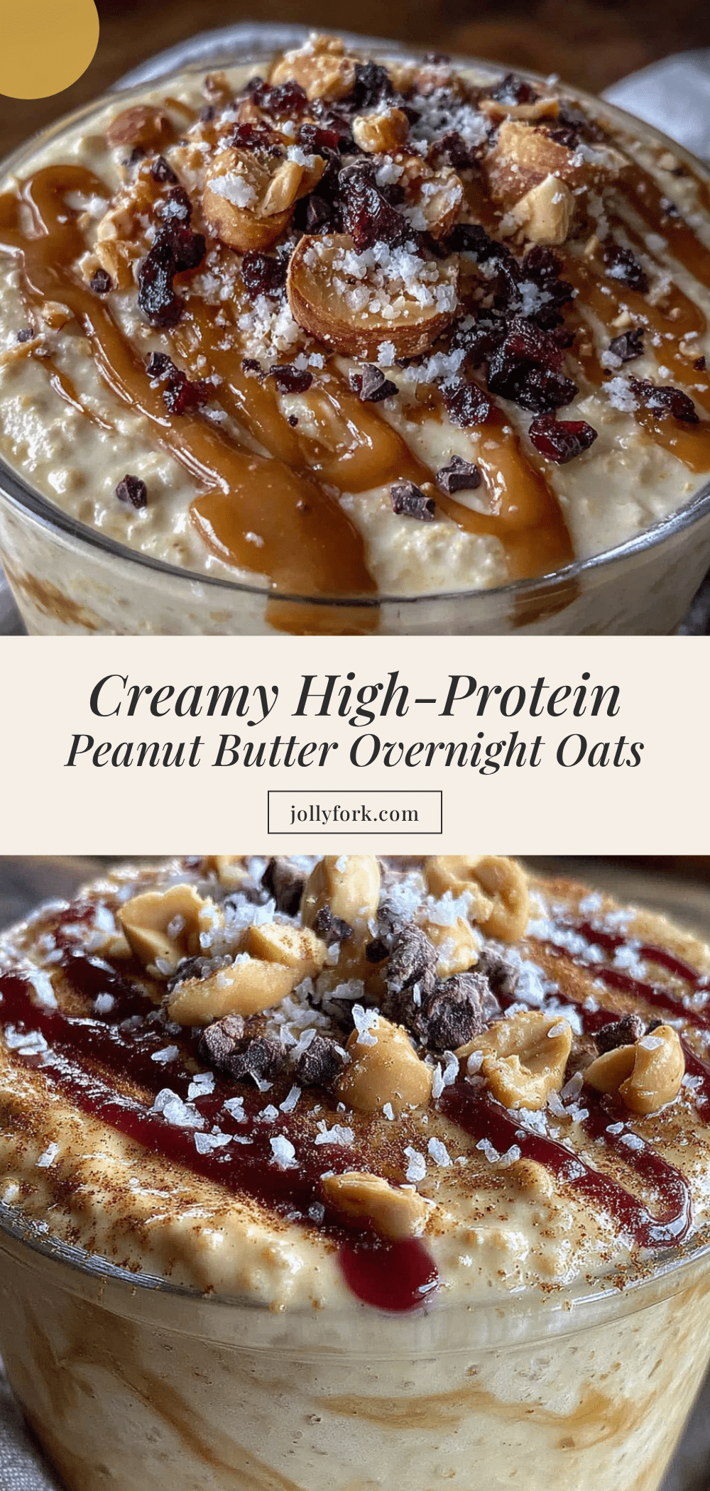 creamy high-protein peanut butter overnight oats recipe