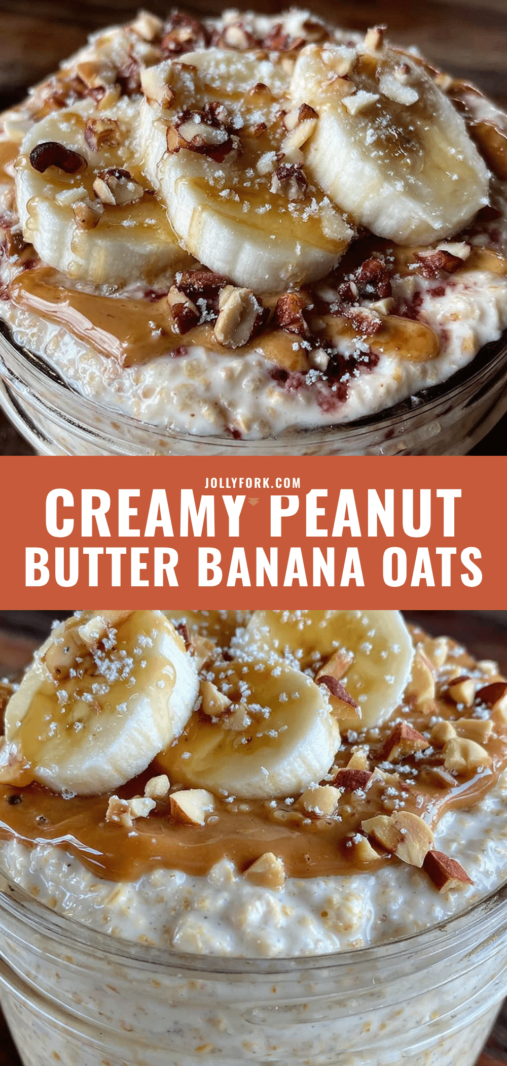 creamy peanut butter banana overnight oats recipe
