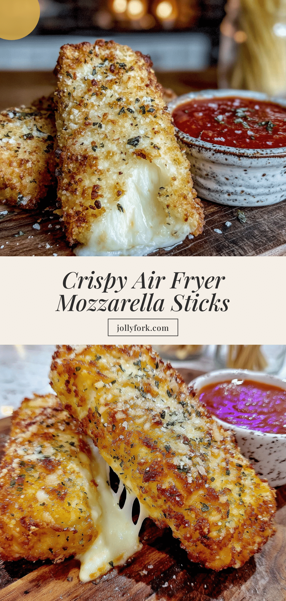 crispy air fryer mozzarella sticks recipe