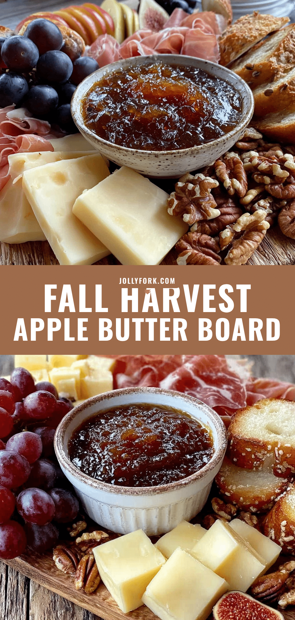 fall harvest charcuterie board with apple butter recipe
