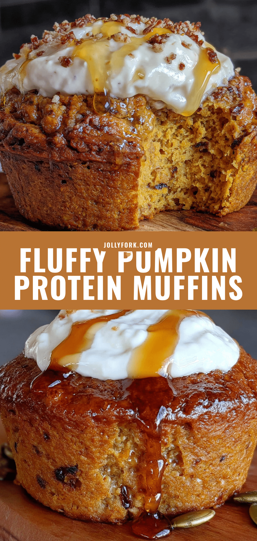 fluffy pumpkin protein muffins with Greek yogurt recipe