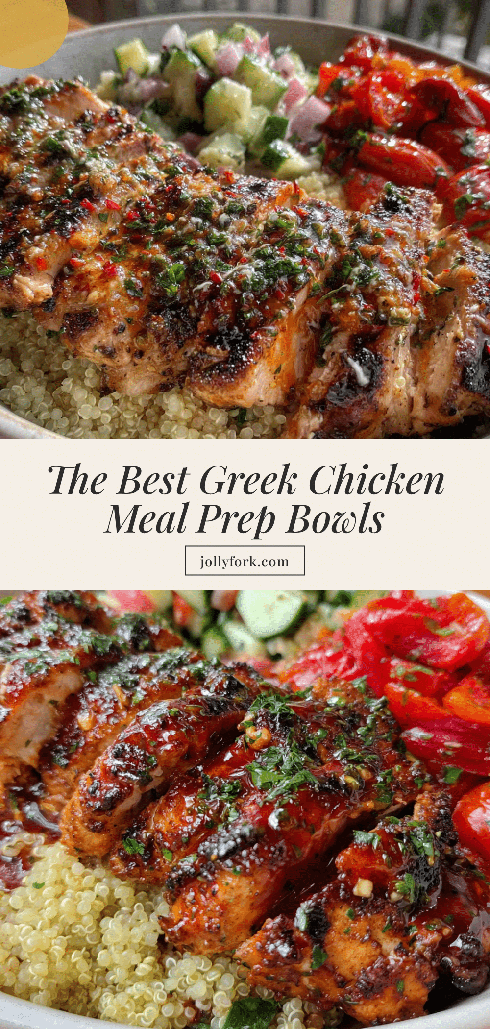 Greek chicken meal prep bowls recipe