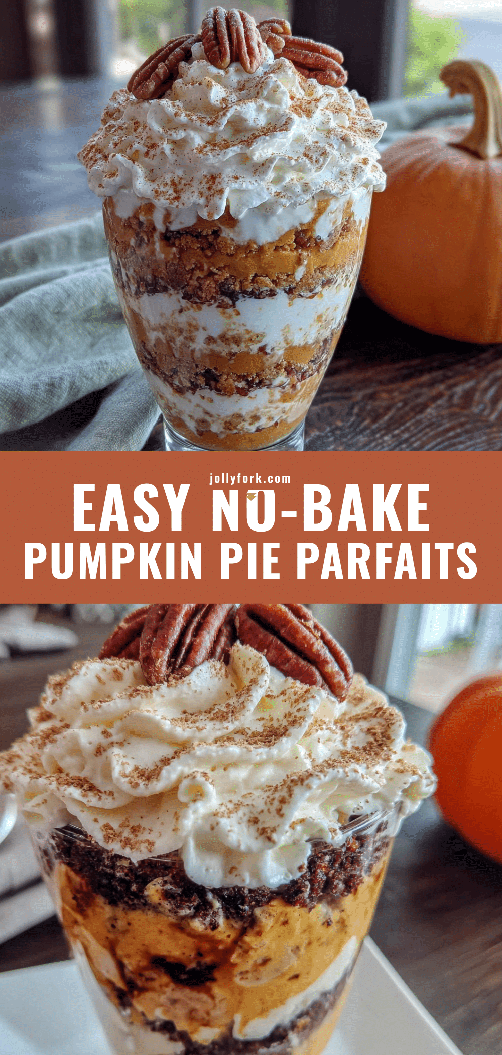 no-bake pumpkin pie parfaits recipe