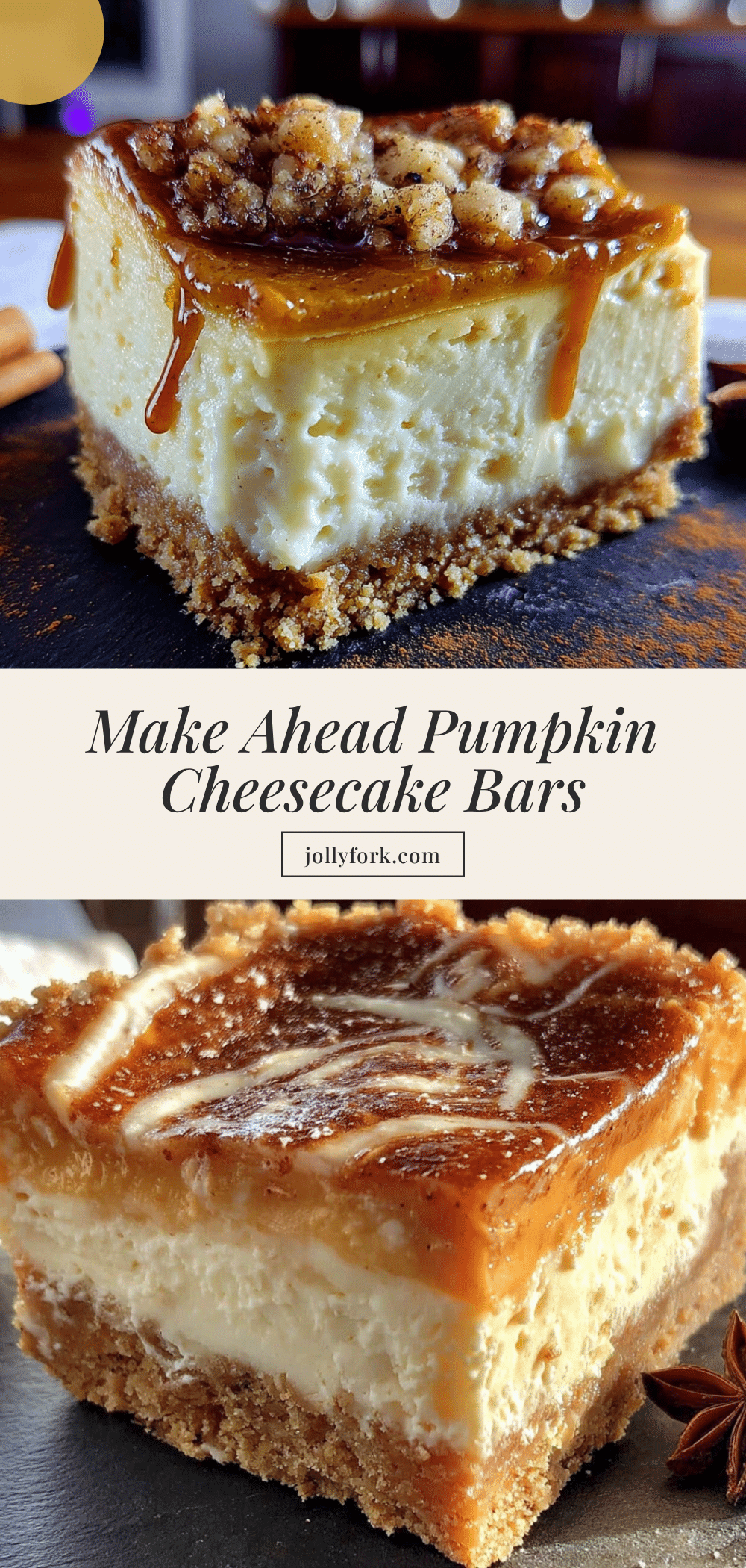 pumpkin cheesecake bars recipe