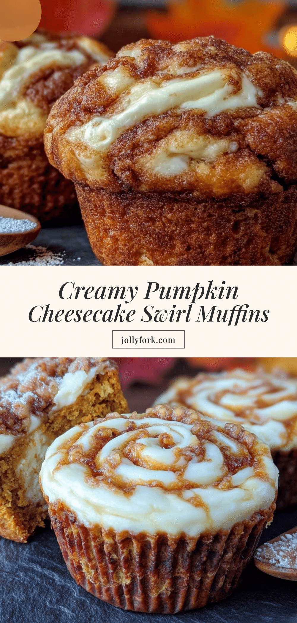 pumpkin cheesecake swirl muffins recipe