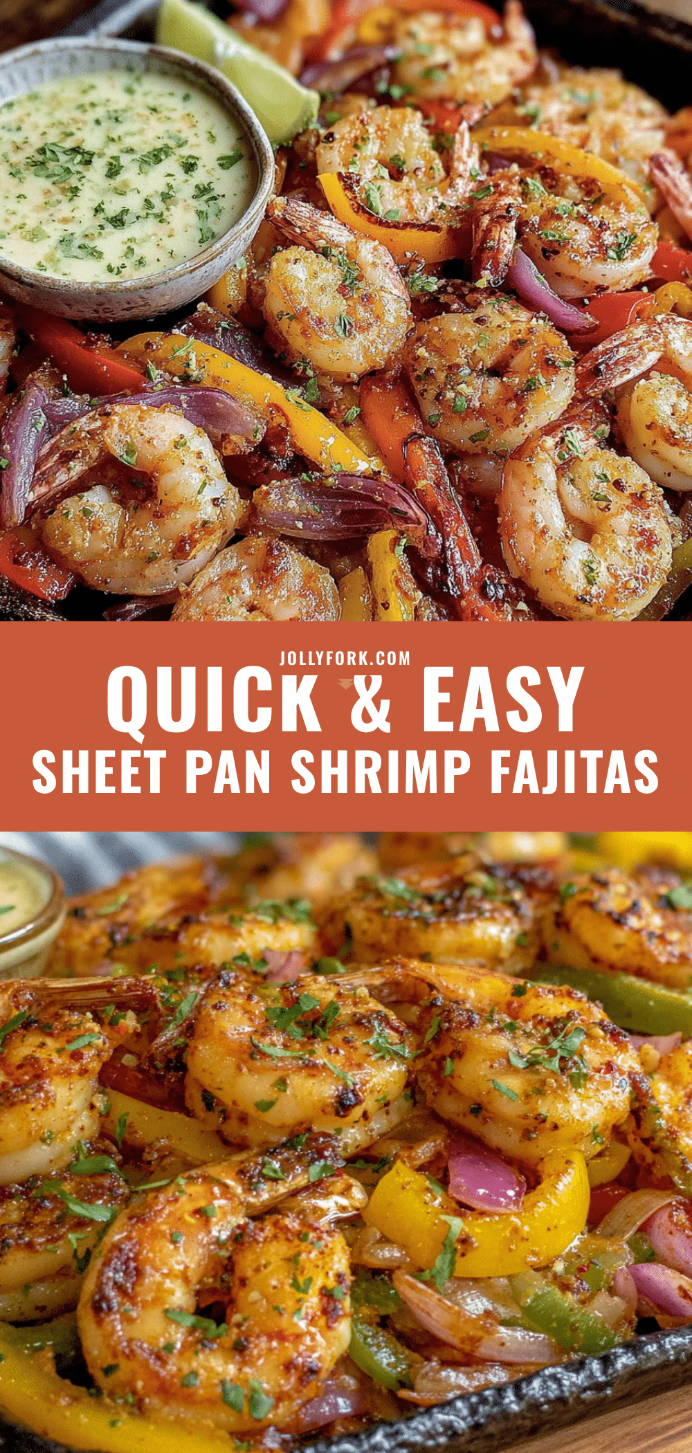 Sheet pan shrimp fajitas recipe