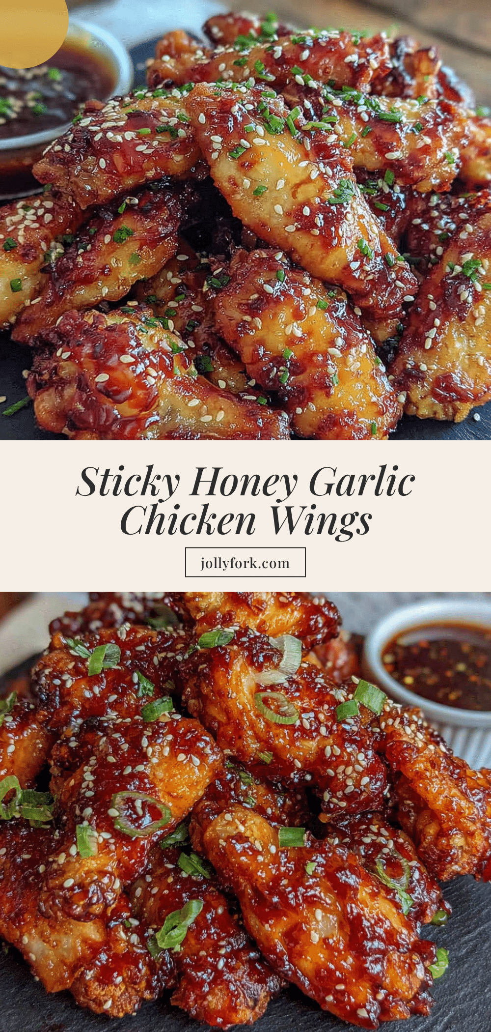 sticky honey garlic baked chicken wings recipe