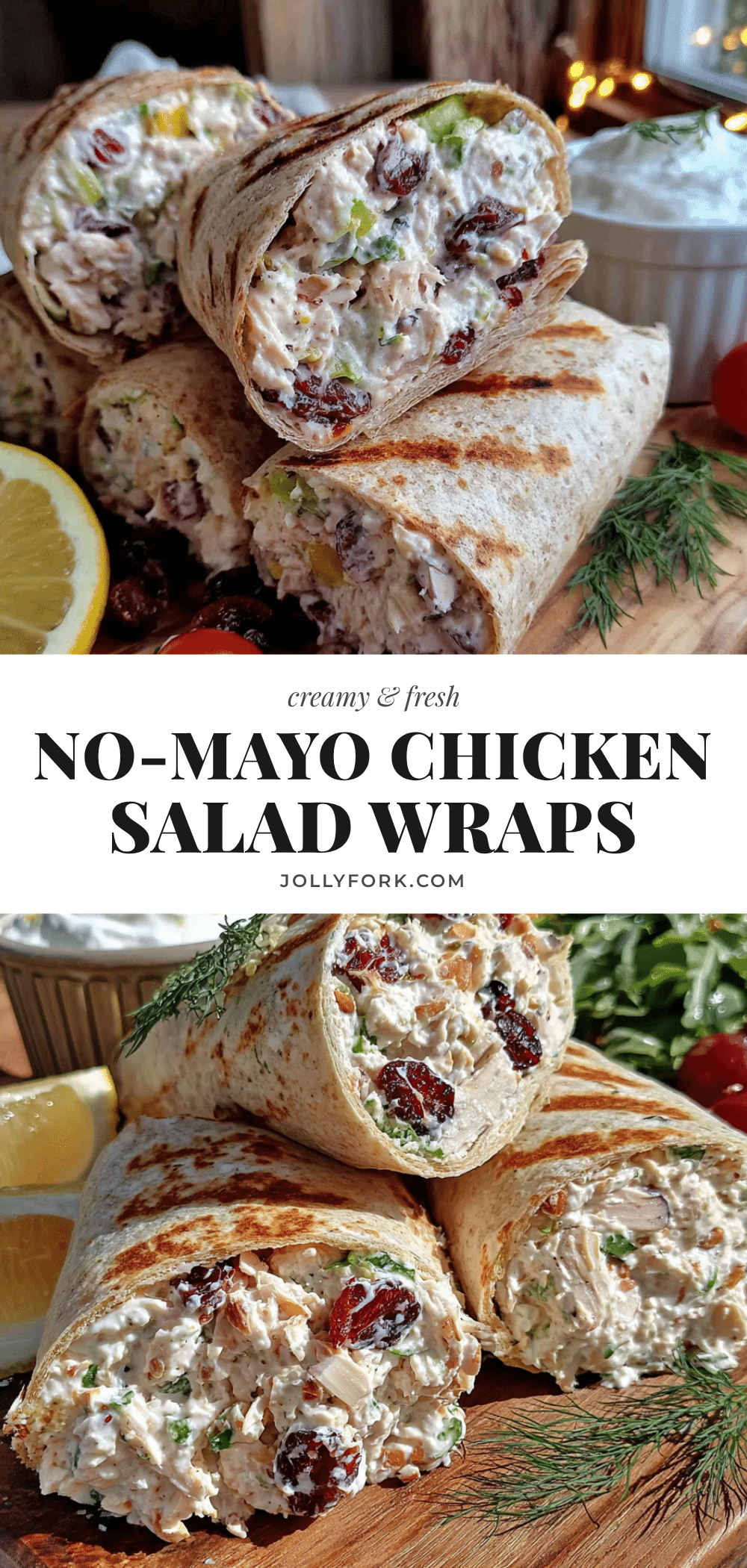 wholesome no-mayo chicken salad wraps recipe