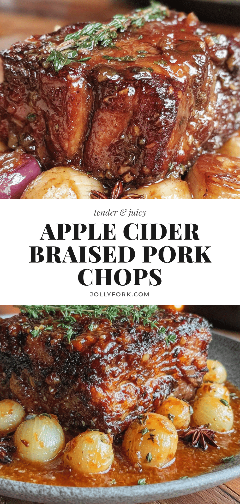 apple cider braised pork chops recipe