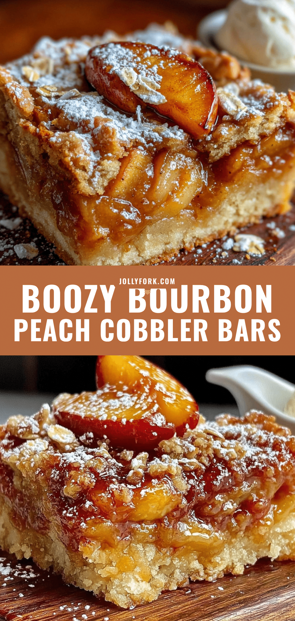 bourbon peach cobbler bars recipe