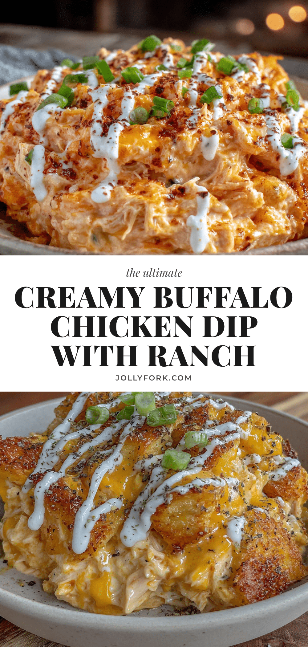 buffalo chicken dip with ranch drizzle recipe