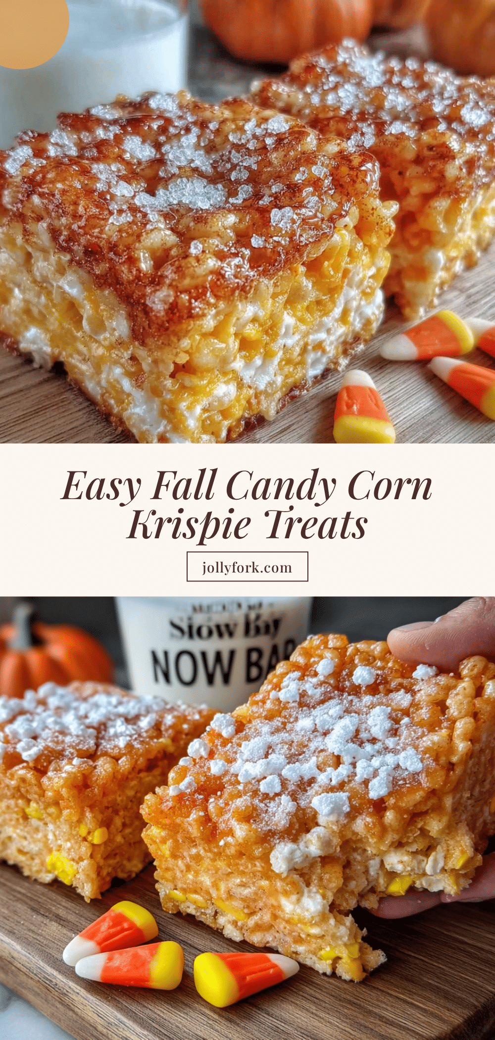 candy corn rice krispie treats recipe