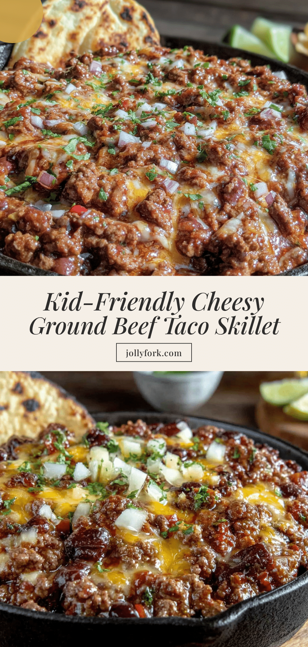 cheesy ground beef taco skillet recipe