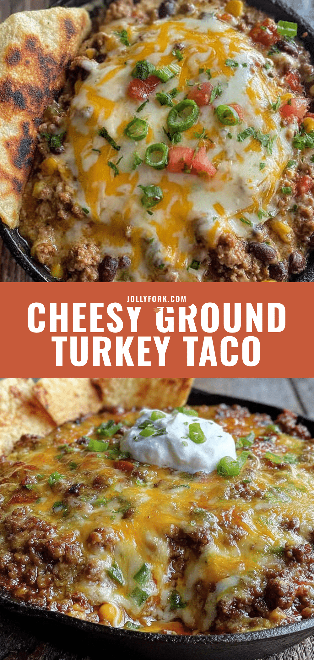 cheesy ground turkey taco skillet recipe