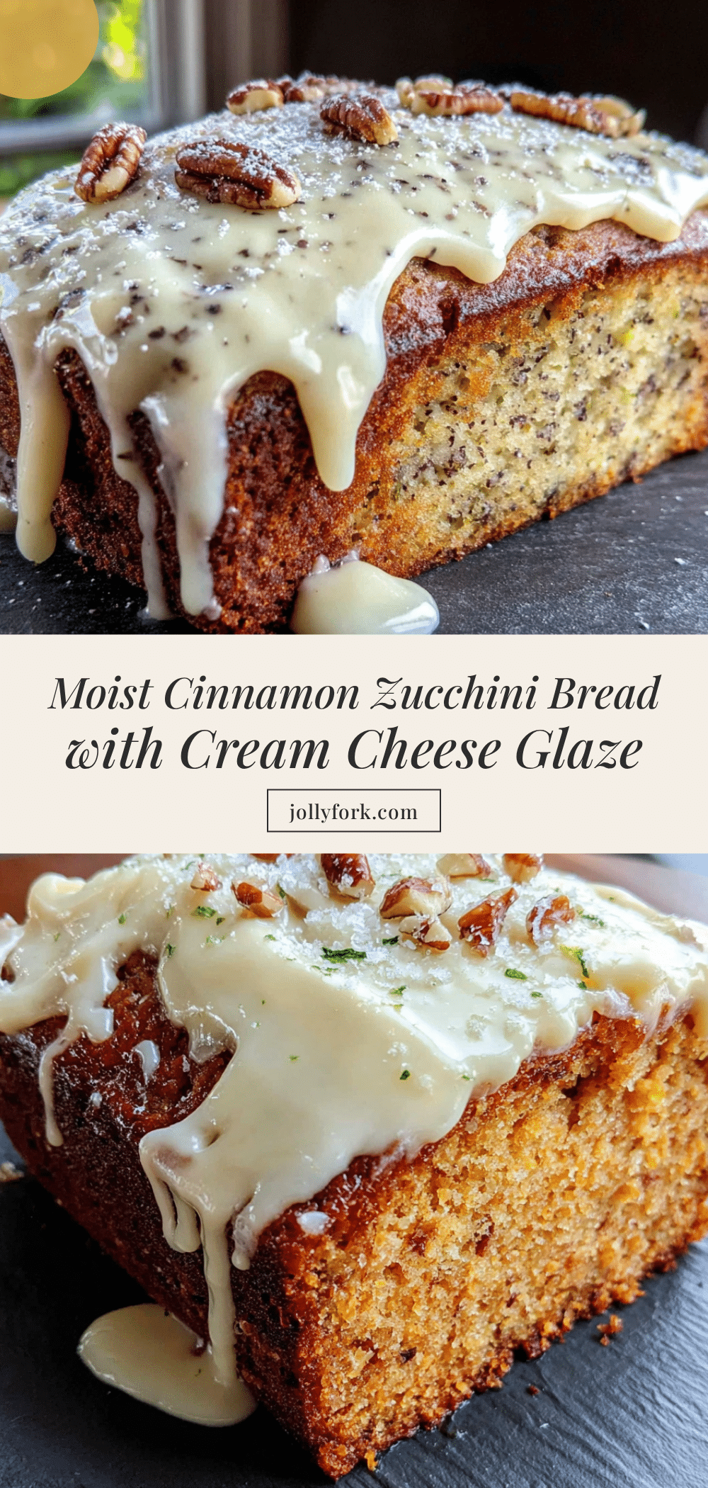 cinnamon zucchini bread with cream cheese glaze recipe