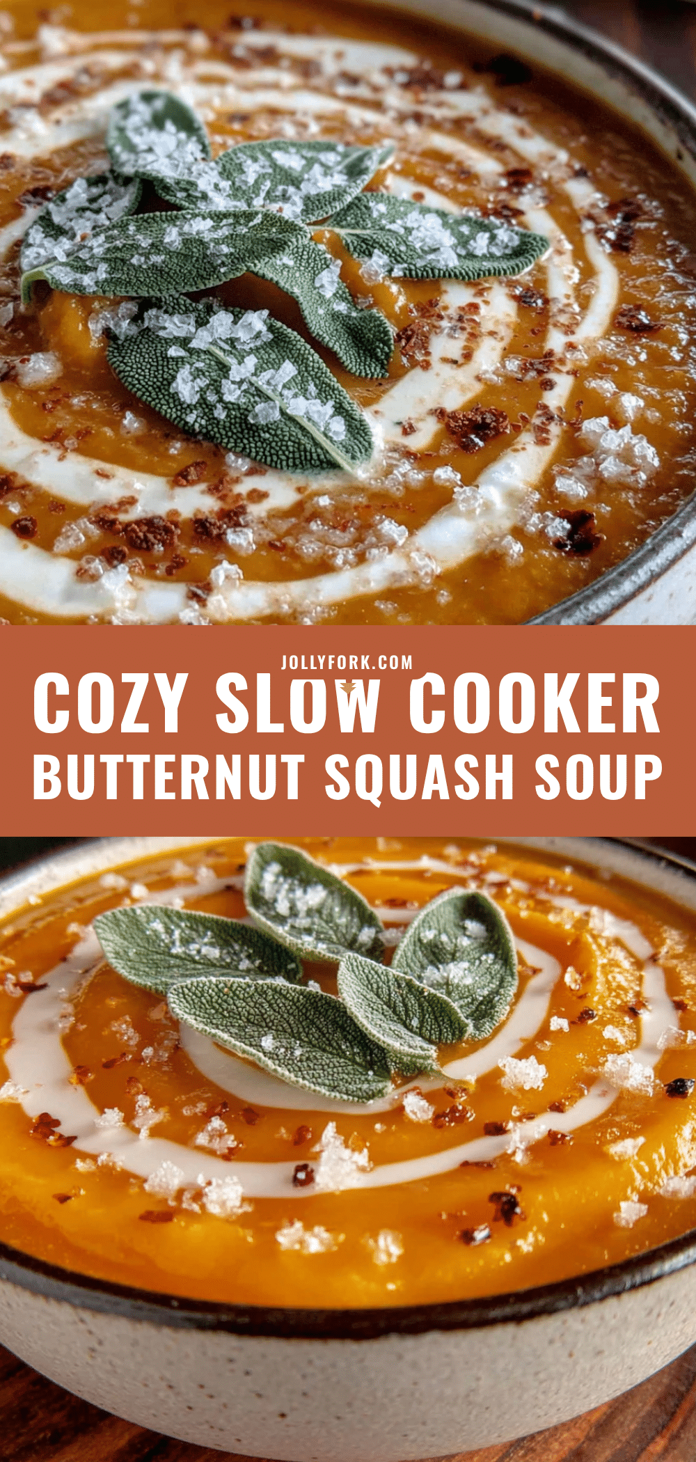 cozy slow cooker butternut squash soup with sage recipe