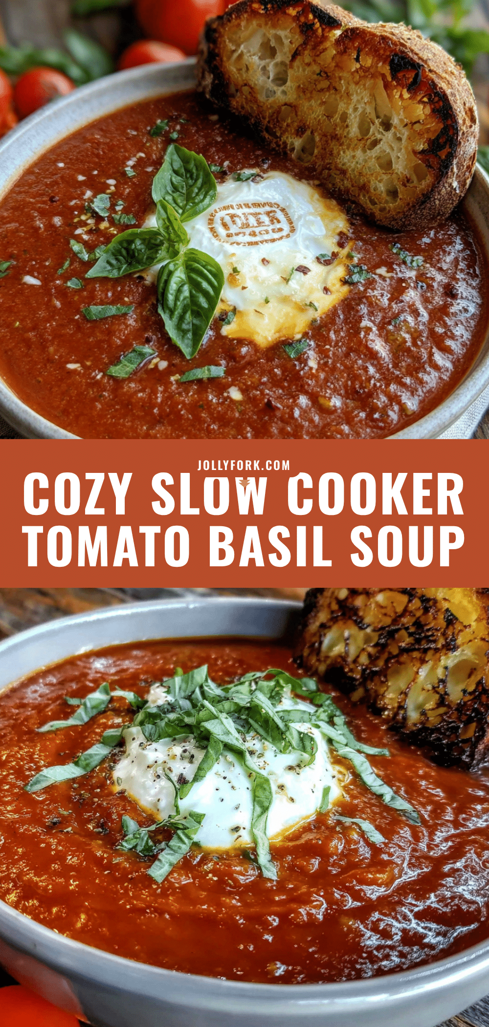 cozy slow cooker tomato basil soup with fresh tomatoes recipe