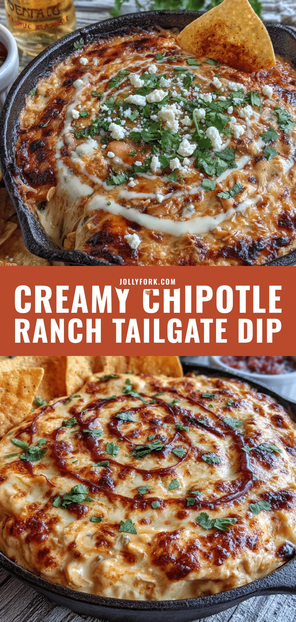 creamy chipotle ranch chicken tailgate dip recipe