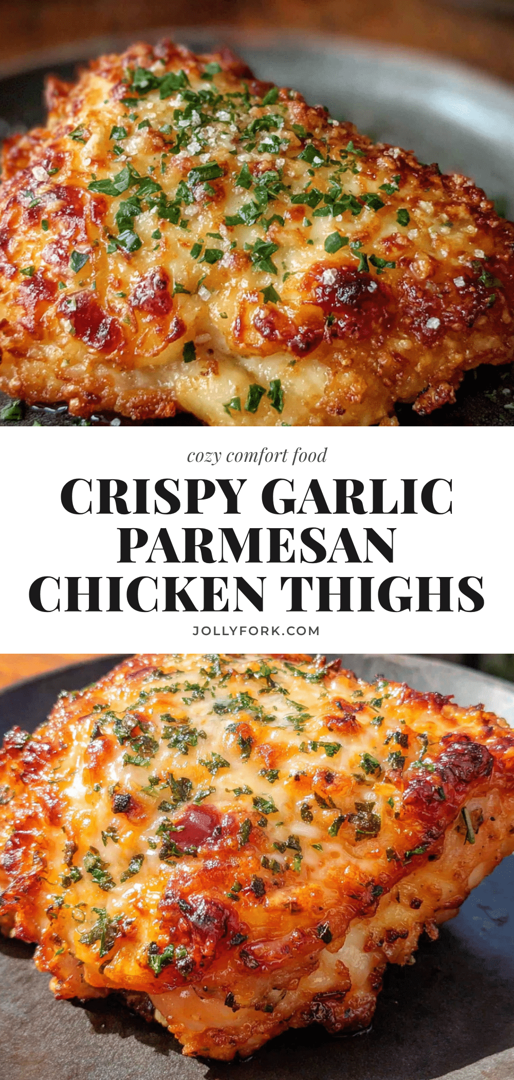 crispy garlic parmesan chicken thighs recipe