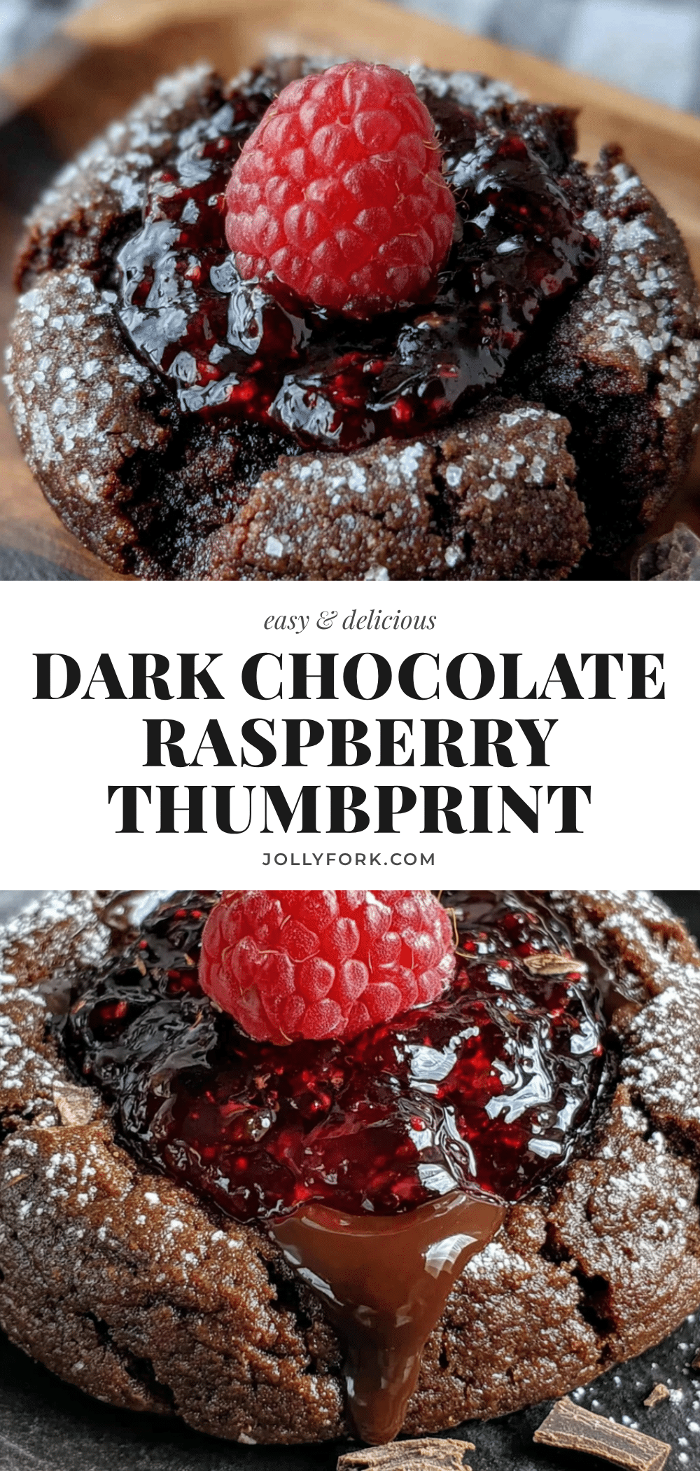 dark chocolate raspberry thumbprint cookies recipe
