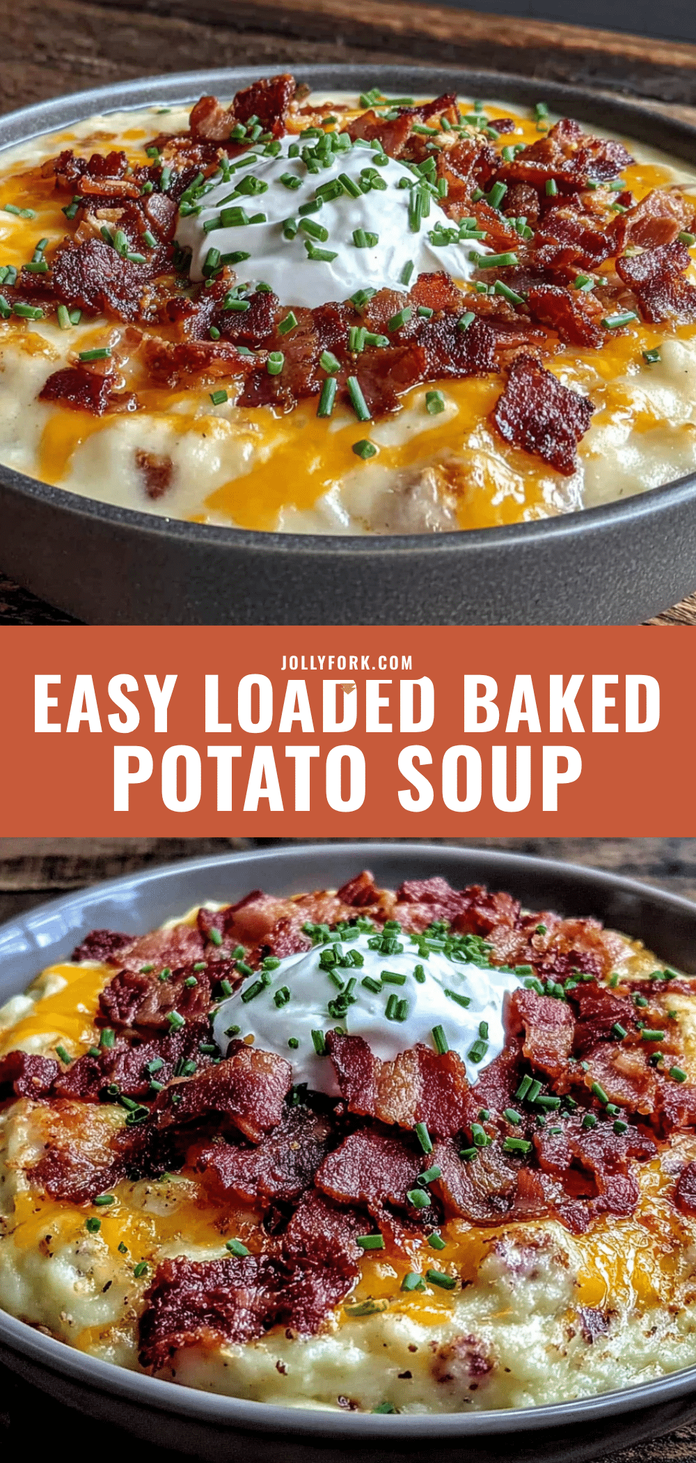 loaded baked potato soup with bacon and cheddar recipe