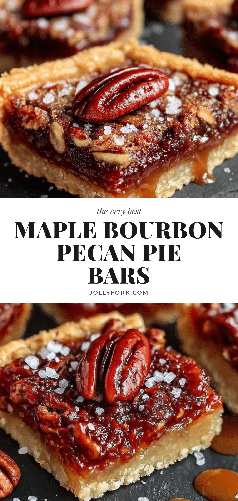 maple bourbon pecan pie bars recipe