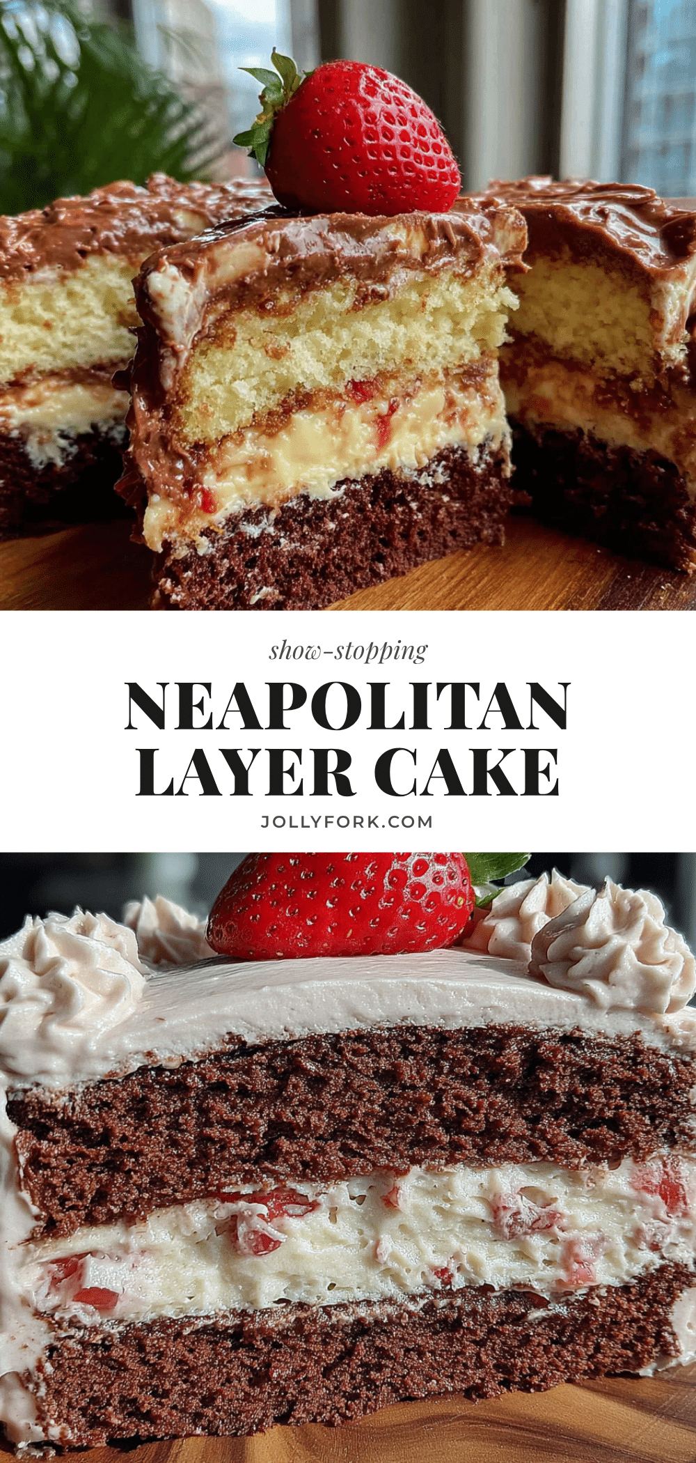 Neapolitan layer cake recipe