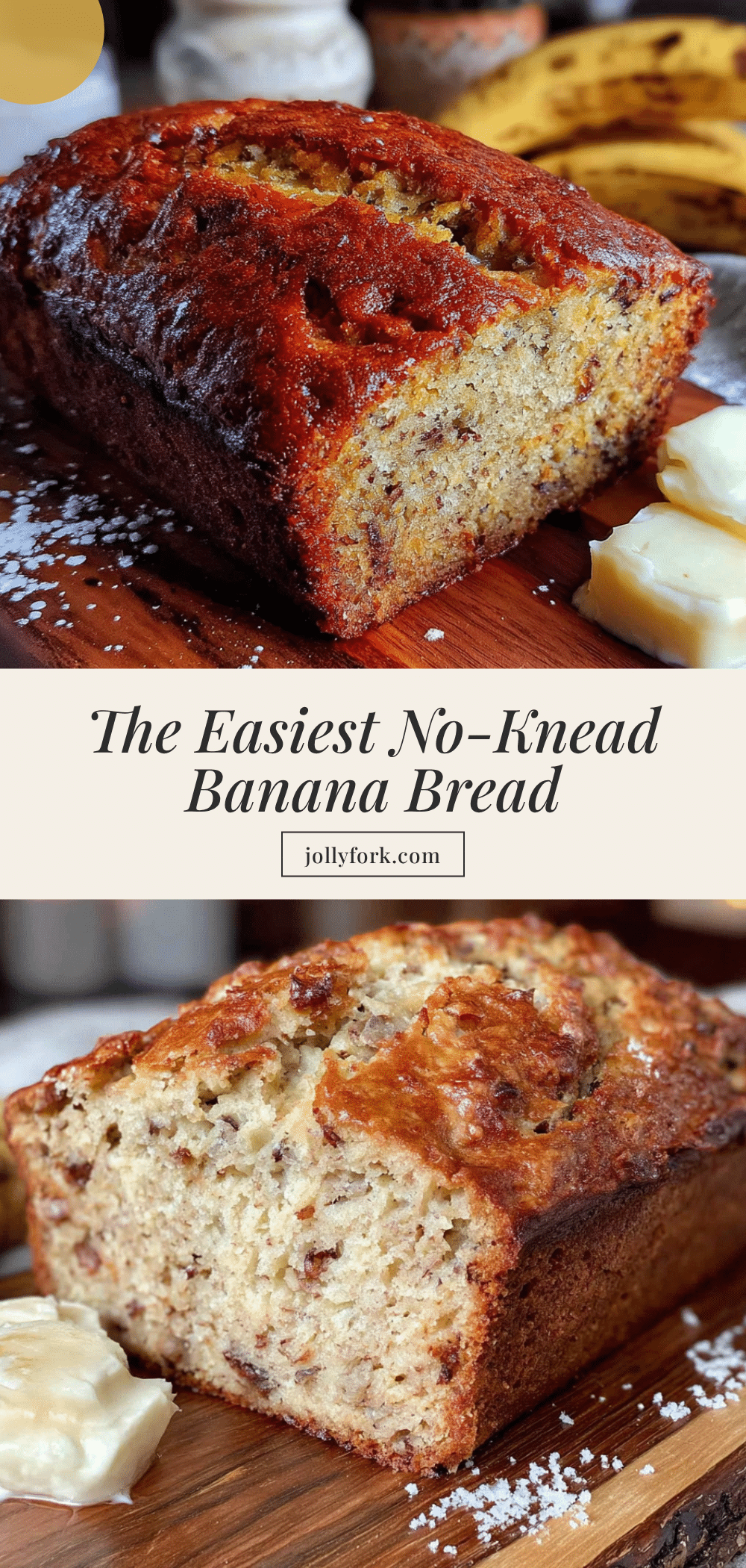 no-knead overnight banana bread recipe