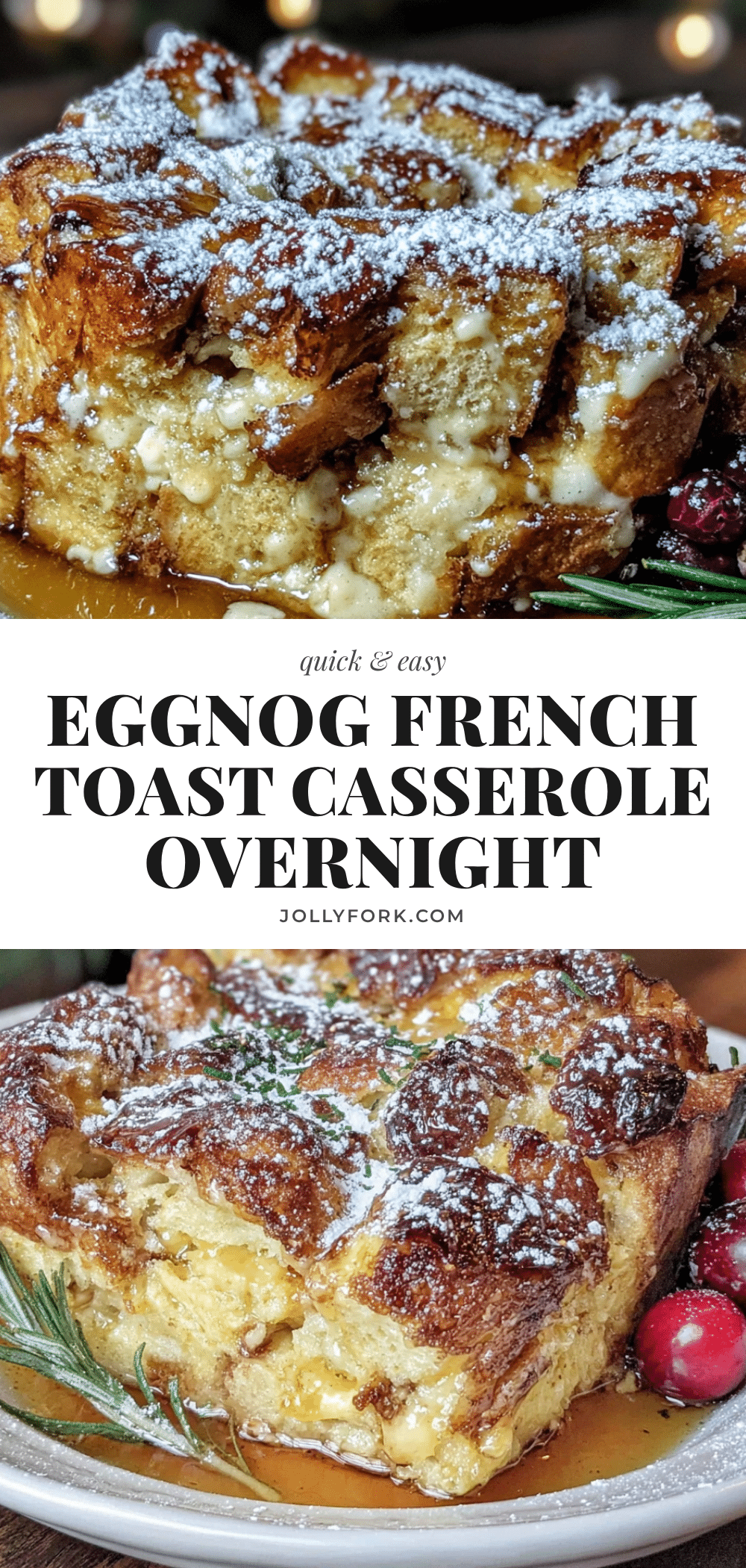 overnight eggnog french toast casserole recipe