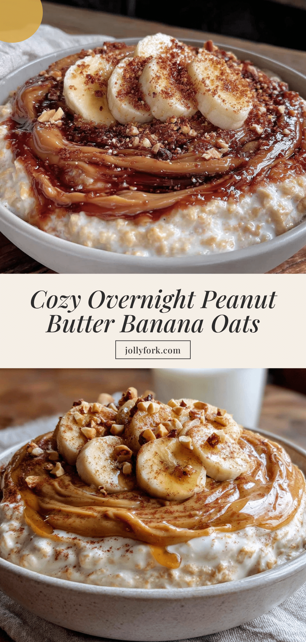 peanut butter banana overnight oats recipe