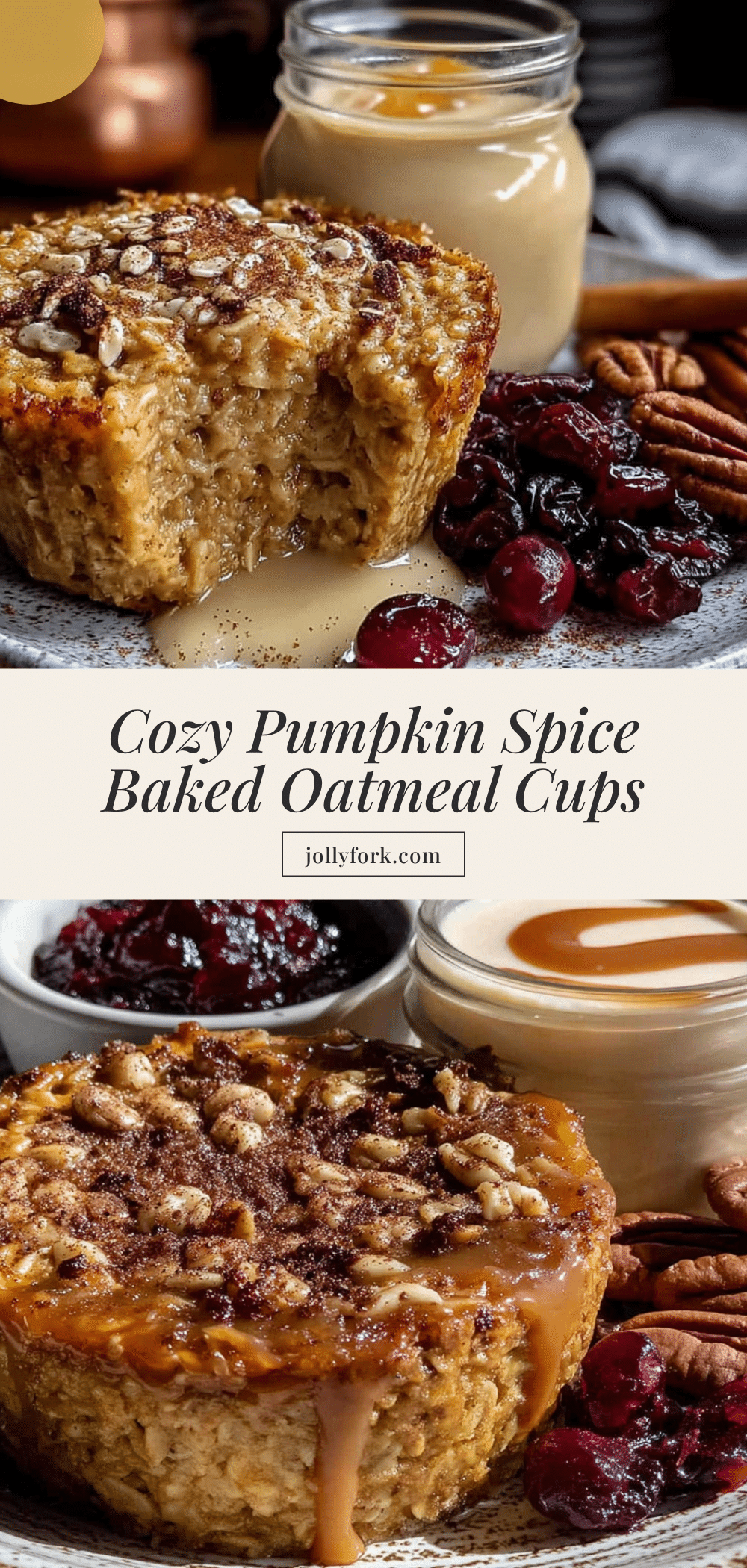 pumpkin spice baked oatmeal cups recipe