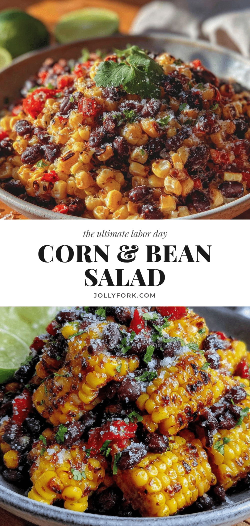 smoky grilled corn and black bean salad for labor day recipe