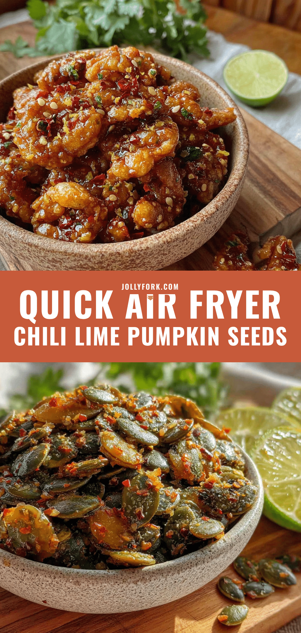 air fryer chili lime pumpkin seeds recipe