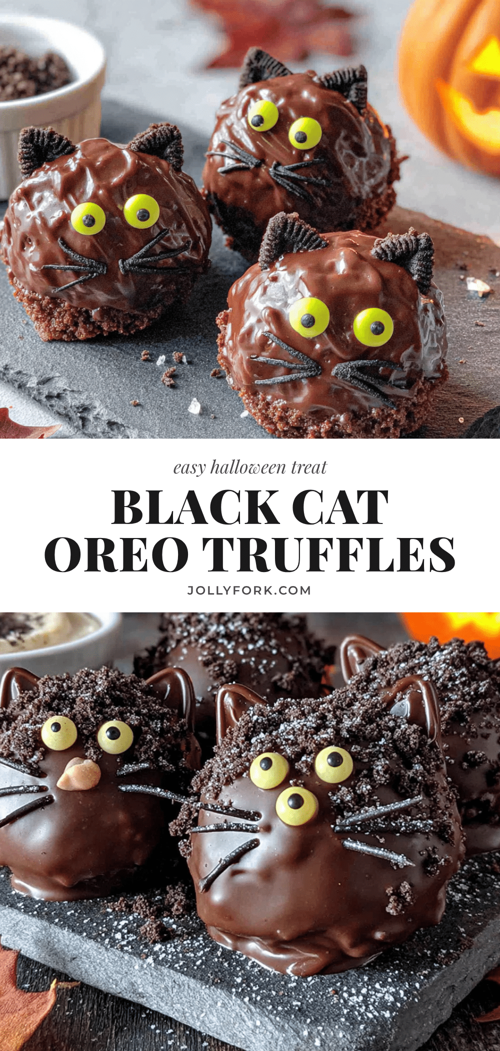 black cat Oreo truffles recipe